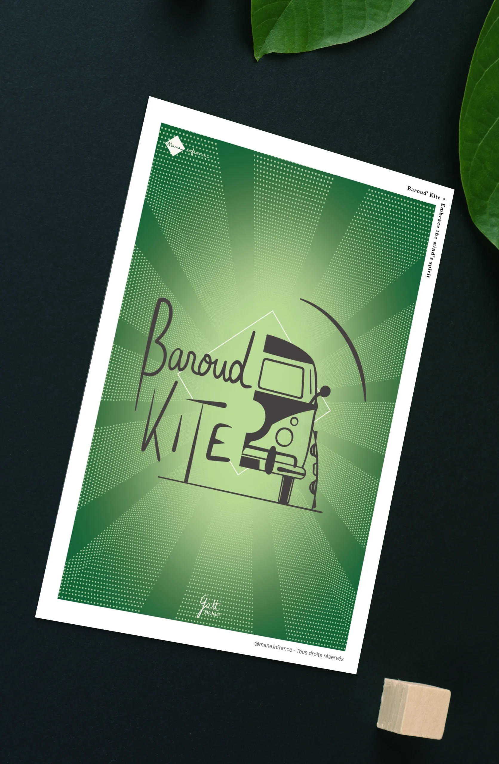 Carte postale - Baroud kite